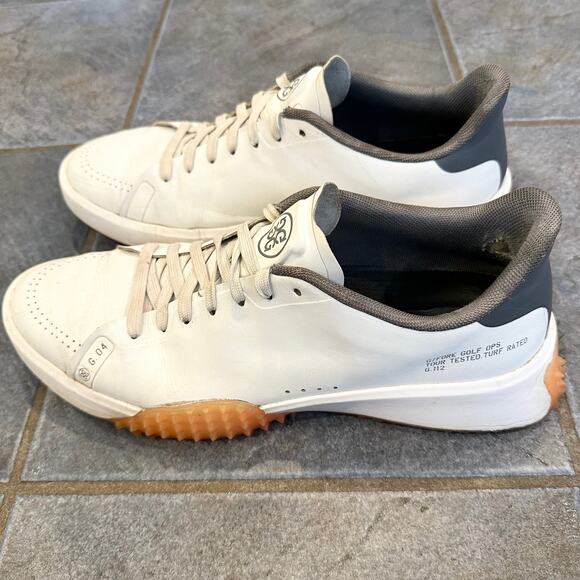 G/FORE Men's G.112 Golf Ops Shoes Lace-Up Low Top Spikeless Sneakers, White - Picture 5 of 11